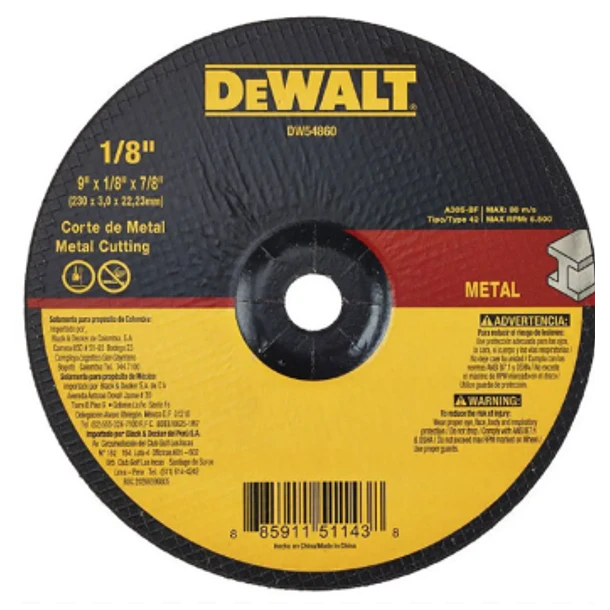 DISCO DEWALT 1/8 X 9 CONCRETO 2