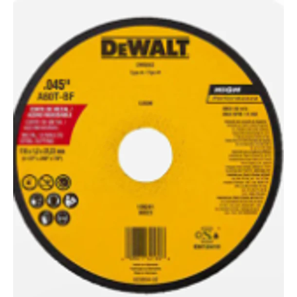 DISCO DEWALT FINO HP  4 1/2 X  INOX DW8062:C 1