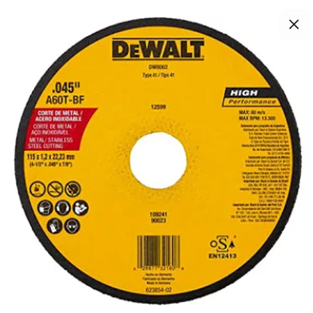 DISCO DEWALT FINO HP  4 1/2 X  INOX DW8062:C 2