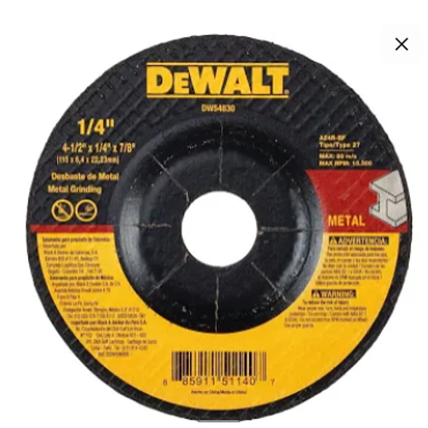 PRECIO ESPECIAL DISCO DEWALT 1/4 X 4 1/2 METAL DW54830 1