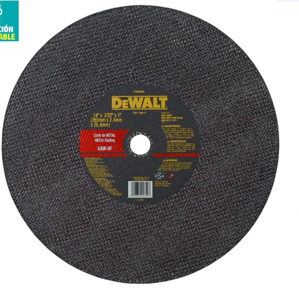 PROMO DISCO DEWALT TRONZADORA 3/32 X 14PUL METAL DW44640 1