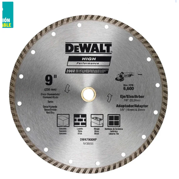 DISCO DIAMANTADO TURBO DEWALT 9 DW47900HP 2