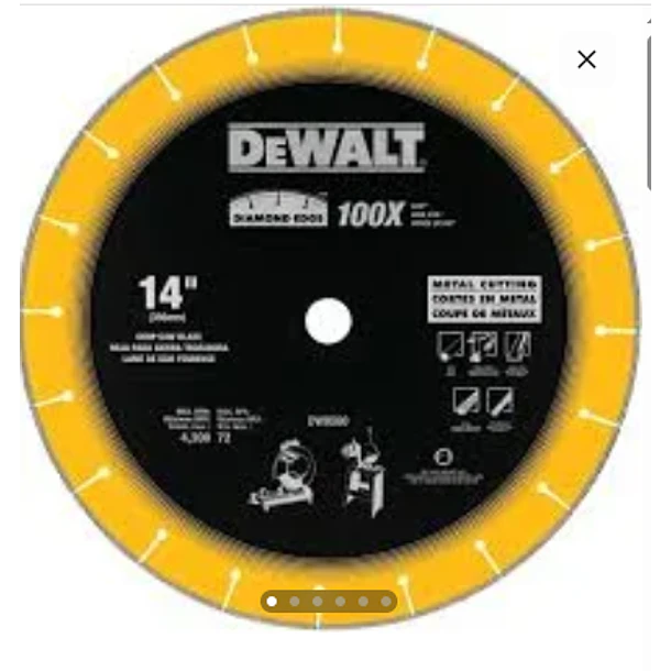 PROMO DISCO DIAMANTADO SEGMENTADO DEWALT 14 DW8500 METAL 1
