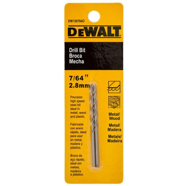 BROCA DEWALT HSS X UNIDAD 7/64 DW130764C 1