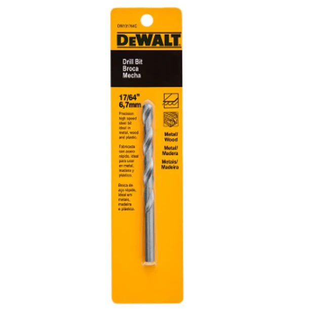 BROCA DEWALT HSS X UNIDAD 17/64 DWA32647G 2