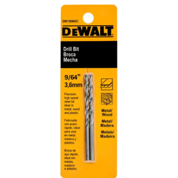 BROCA DEWALT HSS X UNIDAD 19/64 DWA32648G 2