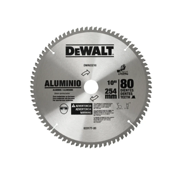 DISCO SIERRA CIRCULAR DEWALT 10 X 80 DIENTES ALUM DWA03210 1