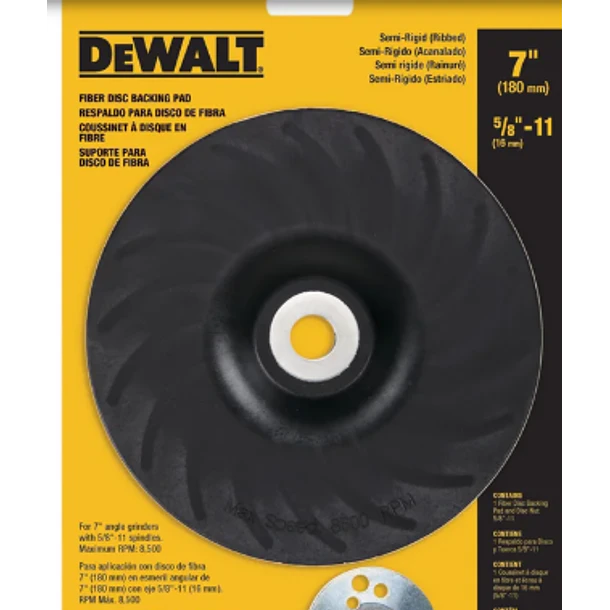 RESPALDO PARA DISCO DE FIBRA 7 SEMI RIGIDO DEWALT DABP7SF58 1