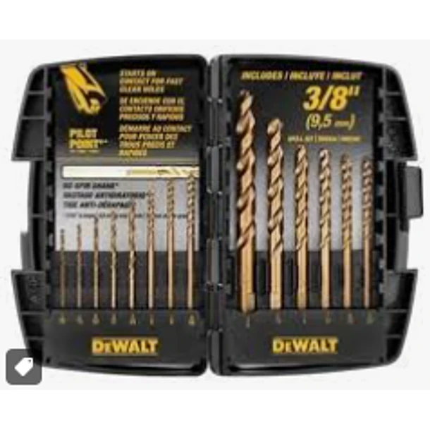 JGO BROCAS HSS DEWALT 1/16-3/8 14PZAS DW1263 2