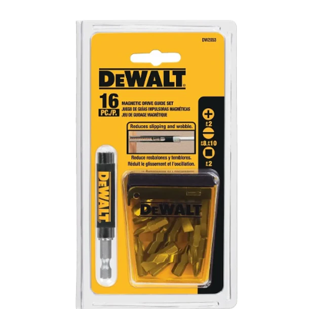 JGO GUIAS MAGNETICAS DEWALT 16 PZAS DW2053CS 1