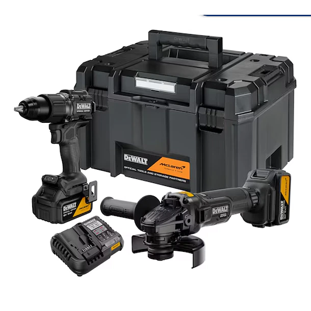 TALADRO PERCUTOR MCLAREN 20V XR DCD806 + PULIDORA DCG405 + 2 BATERIAS 5AH + CARGADOR + KITBOX TSTAK IVDCK2223MP2T-B3 1