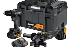 TALADRO PERCUTOR MCLAREN 20V XR DCD806 + PULIDORA DCG405 + 2 BATERIAS 5AH + CARGADOR + KITBOX TSTAK IVDCK2223MP2T-B3