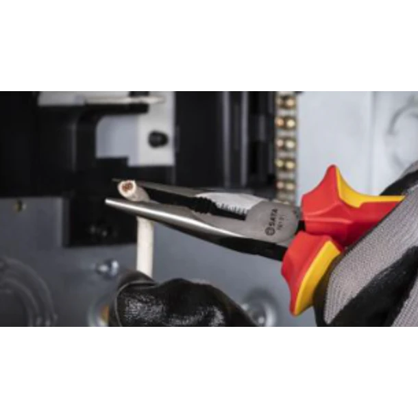 PINZA PUNTA SATA LARGA 1000V 6