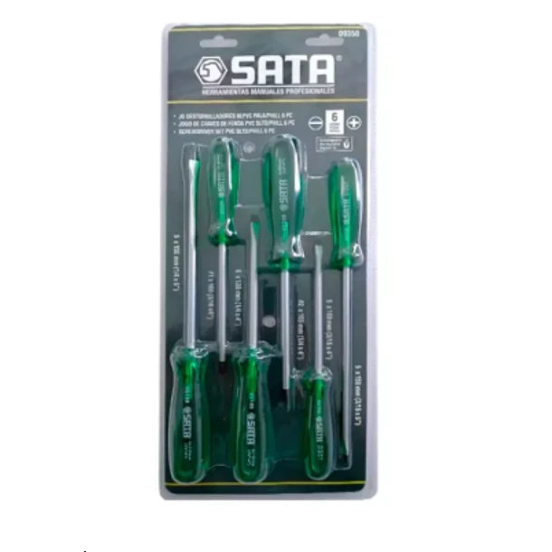 JGO DESTORNILLADORES SATA PALA/ESTRELLA 6PZAS ST09350SC