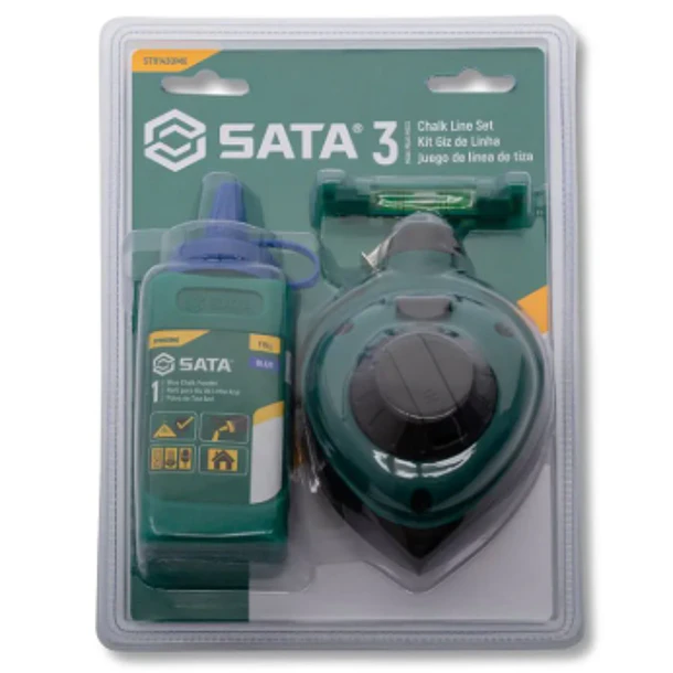 SIMBRA SATA 30M + NIVEL DE LINEA BASICO + TIZA AZUL 115G ST91430ME