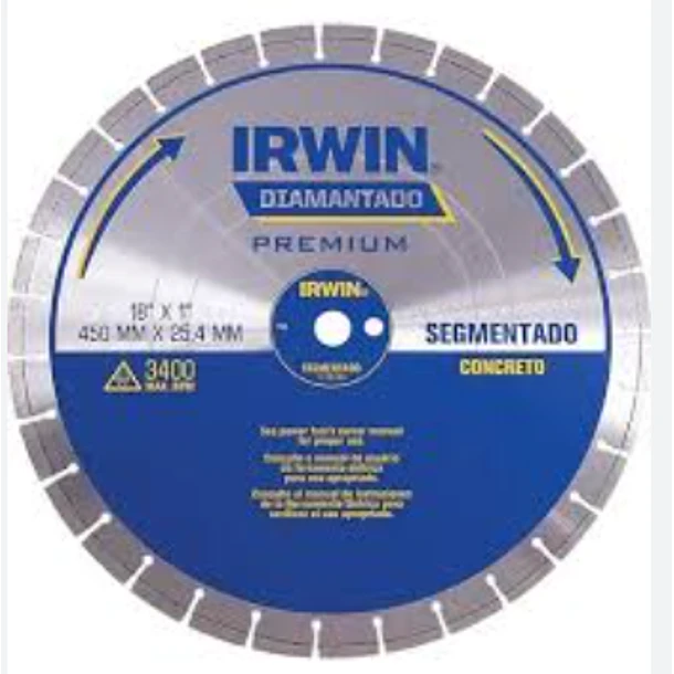DISCO DIAMANTADO SEGMENTADO IRWIN 18 CONCRETO T1778740
