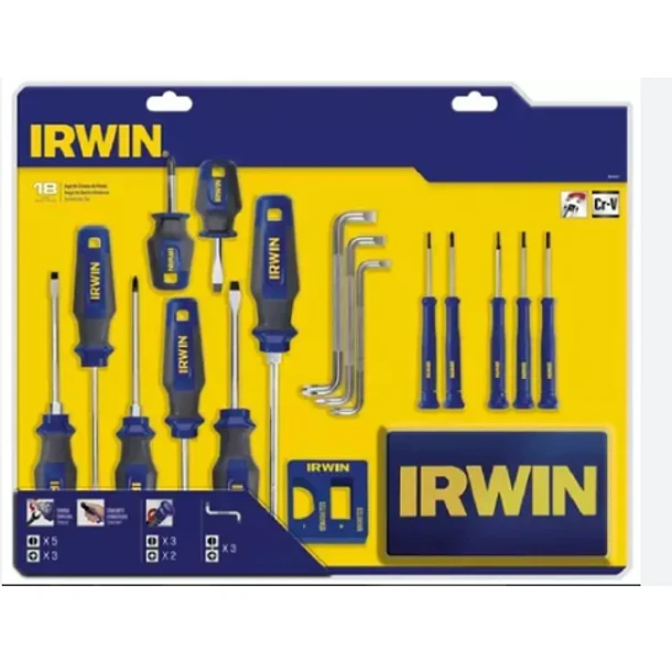 JGO DESTORNILLADORES IRWIN 18 PZAS PRO COMFORT REF1864840
