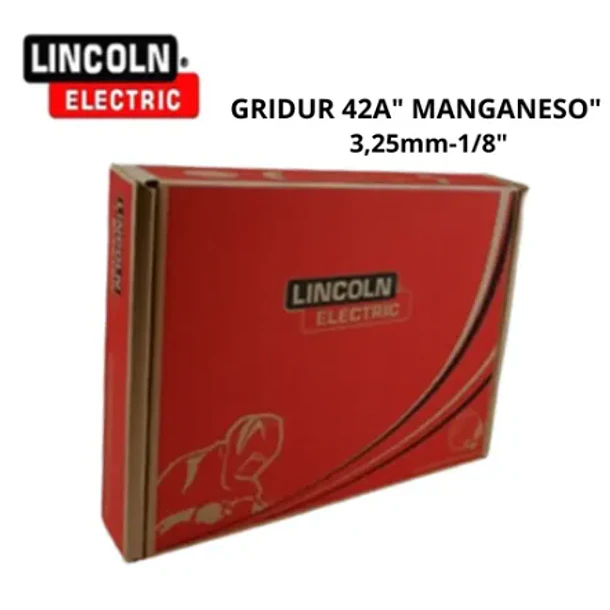 SOLDADURA LINCOLN GRIDUR 42A MANGANESO 1/8 KILO