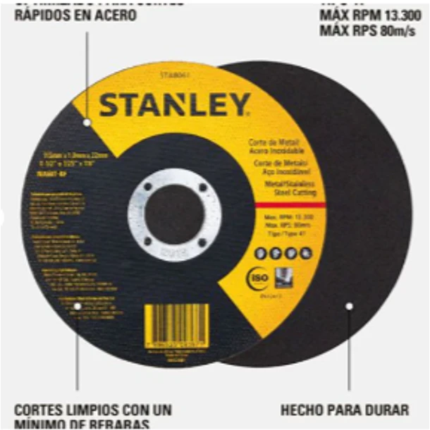 PROMO DISCO STANLEY CORTE METAL  41/2