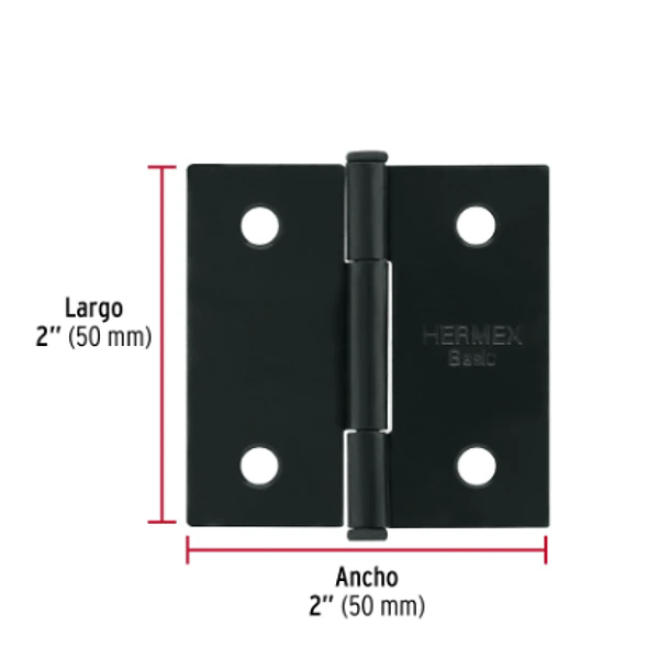 BISAGRA PLANA HOPEX 2 X 2 X PAR 1
