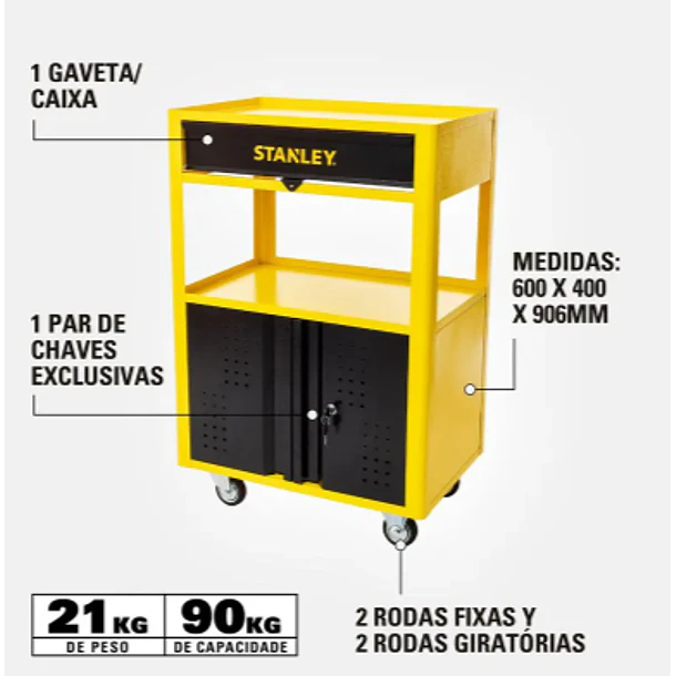 CARRO STANLEY WORKSHOP UTILITY CART STST98521LA  2