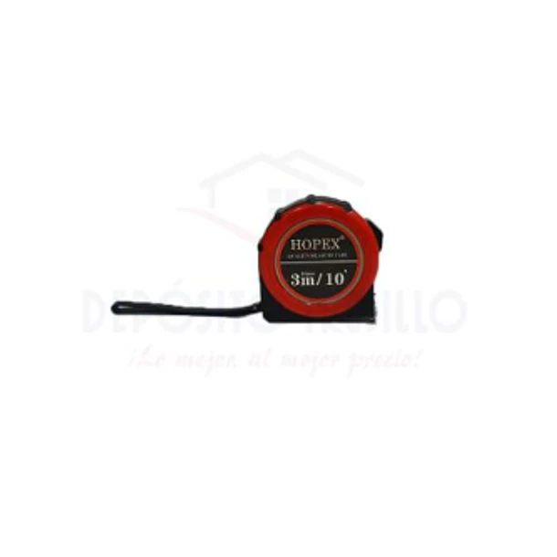 FLEXOMETRO HOPEX 3MTS ENCAUCHETADO IMAN 2 BOTONES AUTOSTOP HX-390W