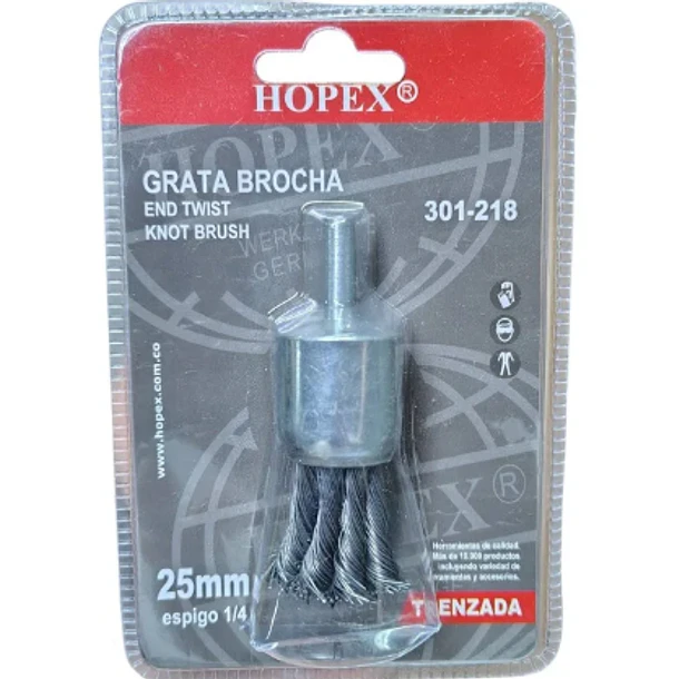 GRATA BROCHA HOPEX ENTORCHADA 25mm (1
