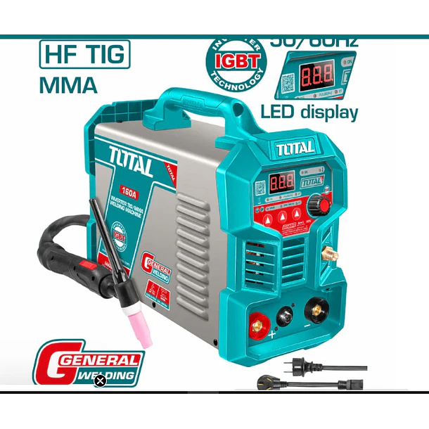 EQUIPO SOLDAR INVER TOTAL DIGITAL 160A (HF-TIG-MMA) 110-220V TOTAL UTIG16058
