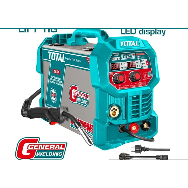 EQUIPO SOLDAR INVER TOTAL DIGITAL 160A (MMA-LIFT TIG-VRD) 110-220V INDUSTRIAL SUPER TOTAL UTW216069