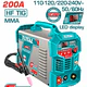 EQUIPO SOLDAR INVER TOTAL DIGITAL 200A (MMA-HF TIG) 110-220V INDUSTRIAL SUPER TOTAL UTIG20058