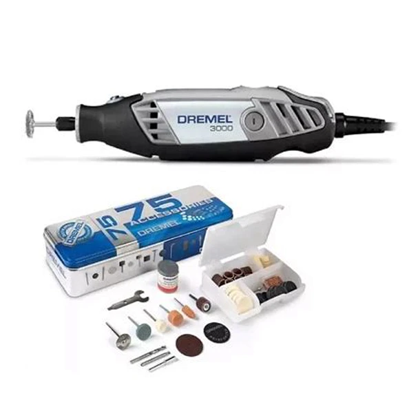 PROMO DREMEL MOTO TOOL 3000 PA + SET 75 ACCESORIOS 0615.A00.15J-000 2