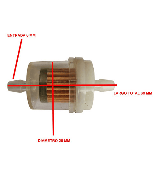 Manguera Bencina Combustible Silicon 4mm Con Filtro - 1mt