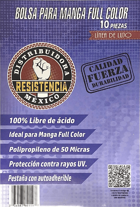 Bolsa manga Full Color 10 unid.