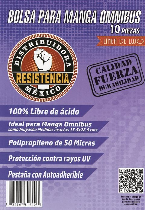 Bolsa manga Omnibus 10 unid.