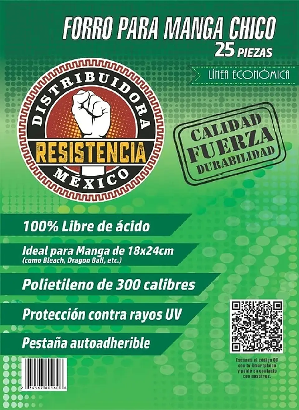 Forro para Manga Chico 25 unid. Línea Económica 1