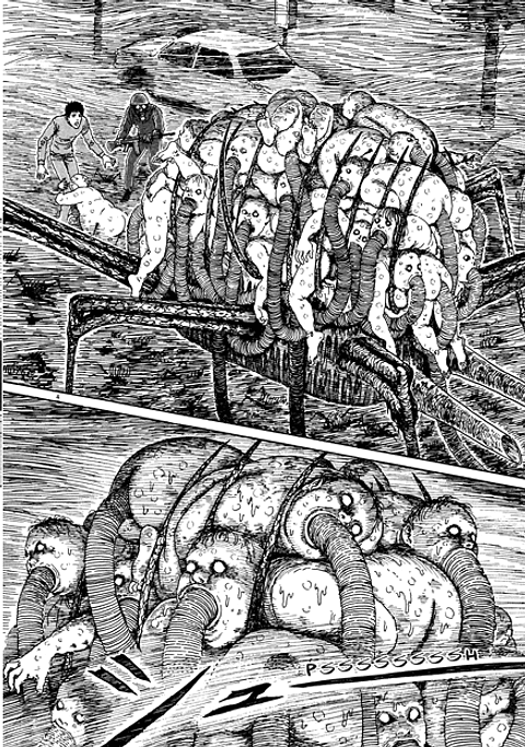 JUNJI ITO TERROR DESPEDAZADO 11 DE 28 (GYO 2 + PUNZADAS DE FANTASMAS)