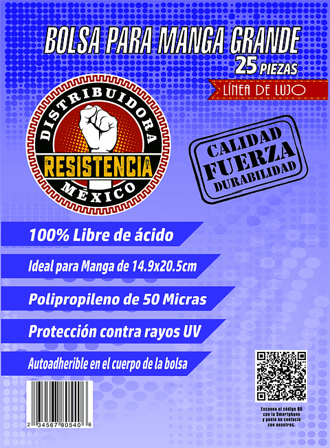BOLSA MANGA GRANDE LUJO 25 PZAS