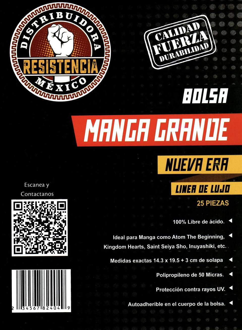 BOLSA MANGA GRANDE LUJO NUEVA ERA 25 PZAS 1