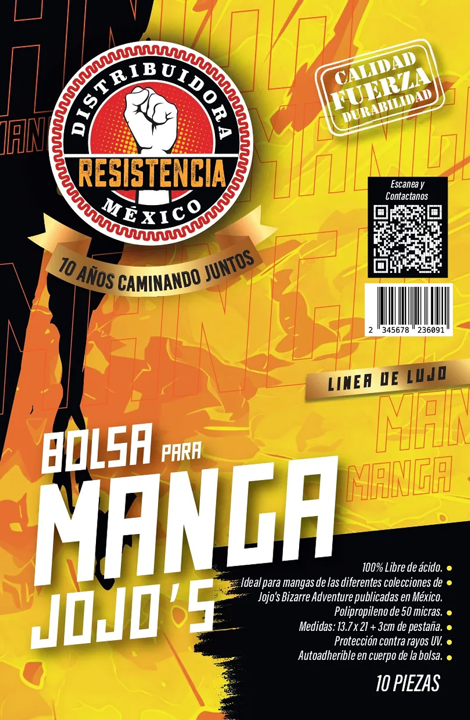 BOLSA MANGA COLECCION JOJO'S 10 PZAS 1