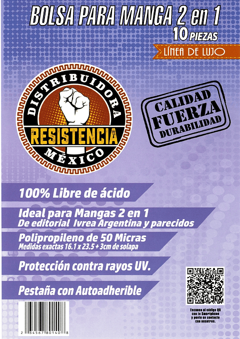 BOLSA MANGA 2 EN 1 10 PZAS