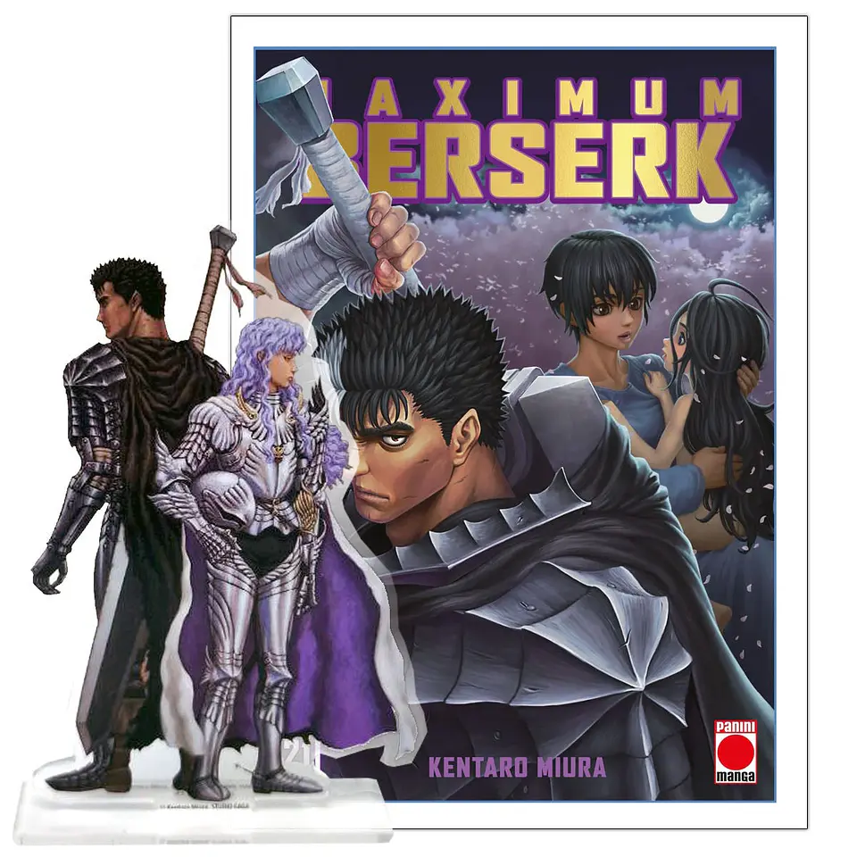 BERSERK MAXIMUM 21 LOGO DORADO Y FIGURA ACRILICA 2