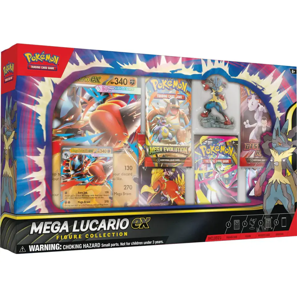 TCG POKEMON: MEGA LUCARIO EX FIGURE COLLECTION (INGLES) 1