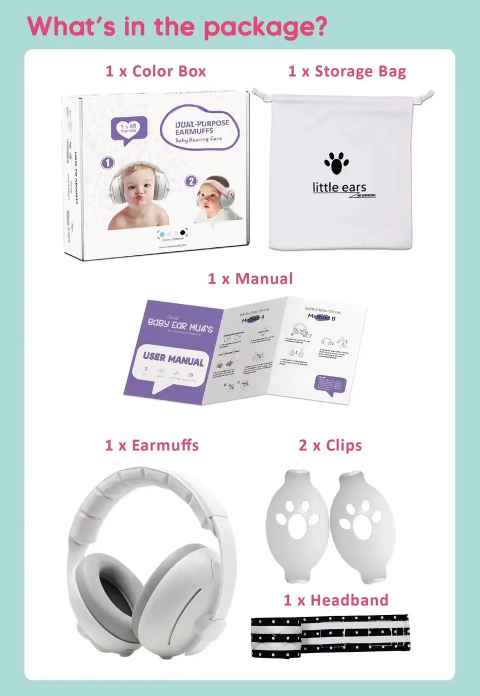 Fones Abafadores Anti-Ruído para Bebés (0–48 meses) – Proteção Auditiva desde os Primeiros Meses 12