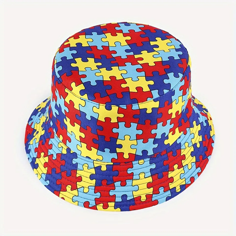 Chapéu de Sol de Puzzle Símbolo de Consciencialização  2