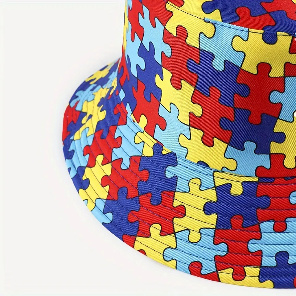 Chapéu de Sol de Puzzle Símbolo de Consciencialização  4