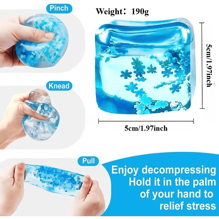 Cubo Sensorial Anti-Stress “Gelo Mágico” | Regulação Emocional e Estímulo Tátil para Crianças, Jovens e Adultos 2