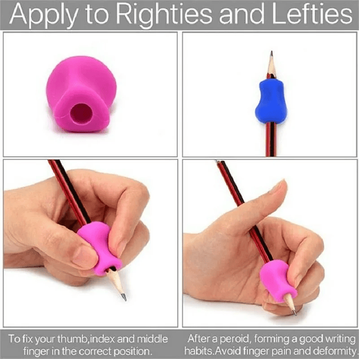 Corretor Ergonómico de Escrita | Adaptador para pega de lápis | Apoio Sensorial e Postural para Crianças 3