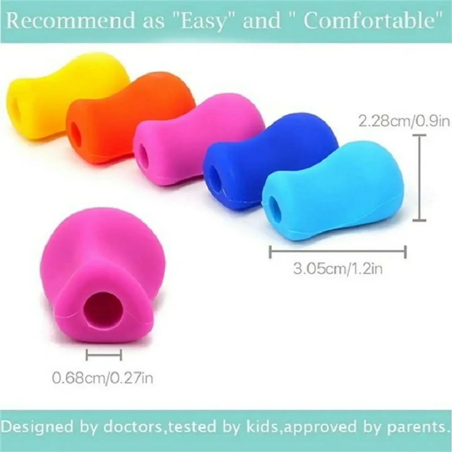 Corretor Ergonómico de Escrita | Adaptador para pega de lápis | Apoio Sensorial e Postural para Crianças 4
