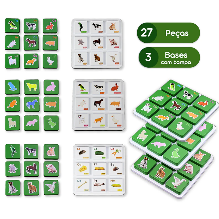 Jogos Educativos de Correspondência – Nível 1 | Animais, Frutas e Cores  11