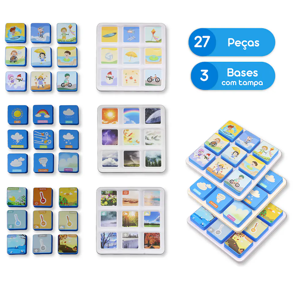 Jogos Educativos de Correspondência - Nível 2 | Clima, Corpo Humano, Emoções e Vestimentas. 4